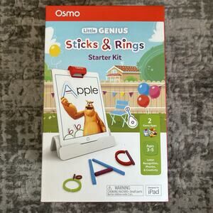 Osmo - Little Genius Sticks & Rings Starter Kit Designed for iPad - White